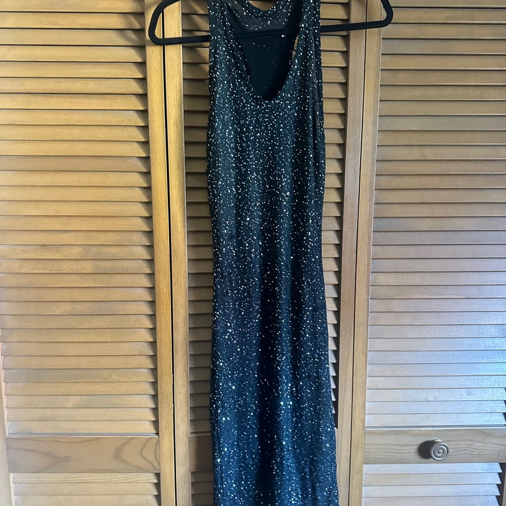 Opening Ceremony Black Glitter Maxi Dress